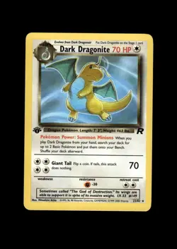 2000 Pokemon TR 1st Ed: # 22 Dark Dragonite Non Holo NM-MT OR BETTER - Image 1