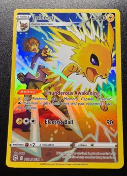 2022 Pokemon SWSH Brilliant Stars Jolteon Trainer Gallery Holo #TG04/TG30 - Image 1