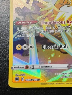 2022 Pokemon SWSH Brilliant Stars Jolteon Trainer Gallery Holo #TG04/TG30 - Image 2