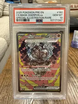 Pokemon Cornerstone Mask Ogerpon EX 160/131 | PSA 10 | PRI / IR / Holo - Image 1