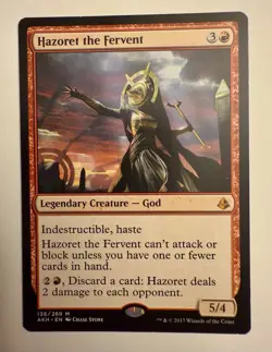 x1 Hazoret the Fervent [Amonkhet] MTG LP Magic The Gathering - Image 1