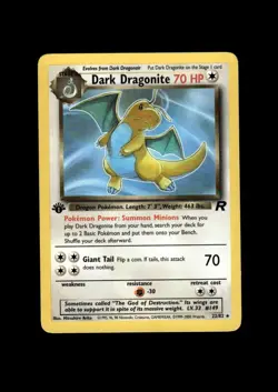 2000 Pokemon TR 1st Ed: # 22 Dark Dragonite Non Holo NM-MT OR BETTER - Image 1