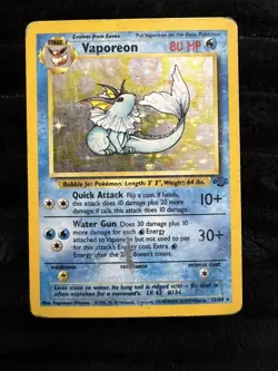 Vaporeon 28/64 Jungle Non Holo Rare Pokemon TCG WOTC 1999 Vintage - Image 1