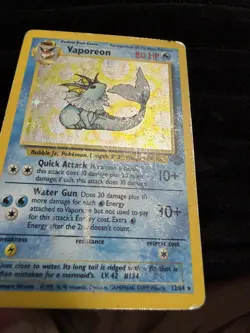 Vaporeon 28/64 Jungle Non Holo Rare Pokemon TCG WOTC 1999 Vintage - Image 4