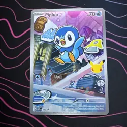 Pokemon First Partner Illustration Piplup MEP 042 Promo - Image 1