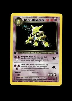 2000 Pokemon Team Rocket 1st Edition: # 1 Alakazam Holo NM-MT OR BETTER - Image 1