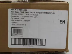 2025 Pokemon Poke Ball Fall Factory Sealed Tin 6 Box Case - Image 1