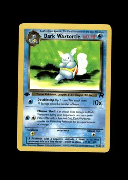 2000 Pokemon Team Rocket 1st Ed: # 46 Dark Wartortle NM-MT OR BETTER - Image 1