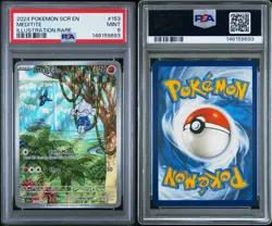 Pokemon TCG Meditite 153/142 Sv07: Stellar Crown Illustration Rare Holo PSA 9 - Image 3