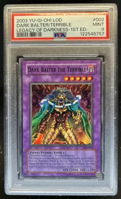2003 Yu-Gi-Oh Legacy of Darkness 1st Dark Balter the Terrible #LOD-002 PSA 9 - Image 1