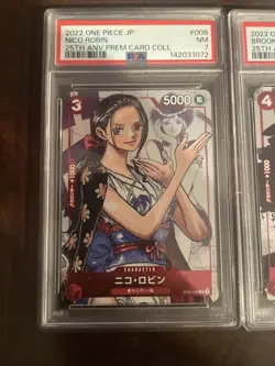 One Piece Japanese 25th Anniversary Promo Lot Of 2 Cards (PSA 6, 7) - Image 2