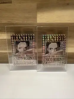 2024 One Piece NICO ROBIN Holographic Sticker Card Wanted Dead or AliveLot X2 - Image 1
