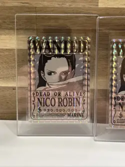 2024 One Piece NICO ROBIN Holographic Sticker Card Wanted Dead or AliveLot X2 - Image 2