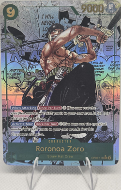 Roronoa Zoro OP06-118 Wings of the Captain Secret Rare Manga Alt Art Foil NM - Image 1