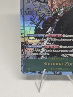 Roronoa Zoro OP06-118 Wings of the Captain Secret Rare Manga Alt Art Foil NM - Image 4