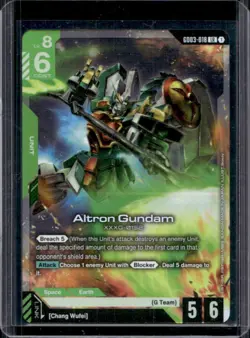 2025 Gundam Steel Requiem Card Game Altron Gundam Foil #GD03-018 - Image 1