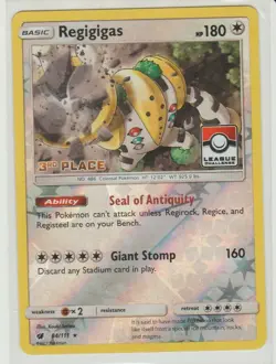 Regigigas Reverse Holo 3rd Place League Cup Pokemon Prize Card 84/111 - Image 1
