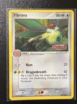 Vibrava 40/108 Power Keepers STAMPED Reverse Holo Pokemon Card - Image 1