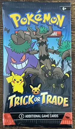 Pokemon TCG: Trick Or Trade Halloween 2024 Sealed Pack (3 Cards) - Image 1