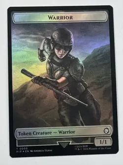 MTG Card Foil Double Token Warrior Treasure 0005/0019 Fallout Magic NM SEE PICS - Image 2