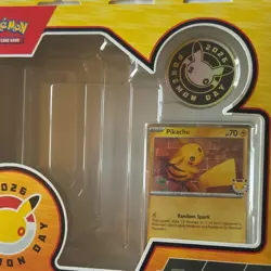 Pokemon Day 2026 Sealed Box Pikachu Promo Card Coin 3 Booster Packs English - Image 2