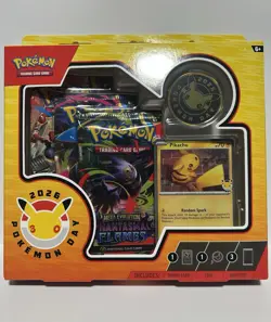 Pokemon TCG 2026 30th Anniversary Day Box Pikachu Promo Card Coin Boosters - Image 1