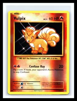 💥 Pokemon Card Vulpix 14/108 Evolutions Reverse Holo 2016 - Image 1