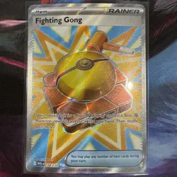 Pokemon Card Trainer Item Fighting Gong Full Art Ultra Rare 168/132 - NM - Image 1