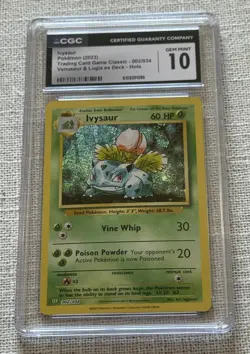 Pokemon Ivysaur CGC 10 Trading Card Game Classic Holo 002/034 2023 - Image 1
