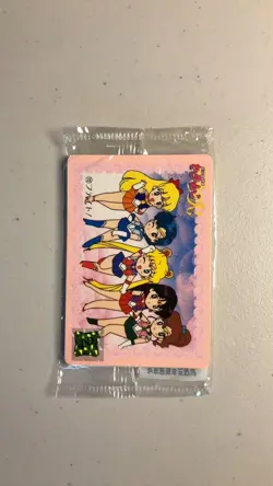 One Sealed Vintage Pack x7 Cards 1993 - 1995 Sailor Moon Carddass Bandai - 118 - Image 1