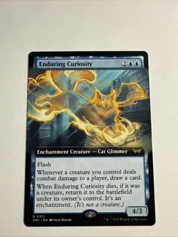 MTG - Enduring Curiosity - Extended Art Non-foil - Duskmourn: House of Horror - Image 1