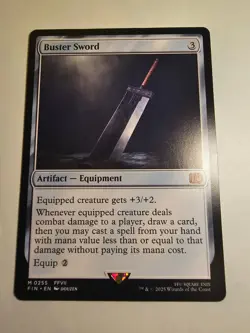 Buster Sword NM M 0255 Non-Foil Final Fantasy MTG Regular - Image 1
