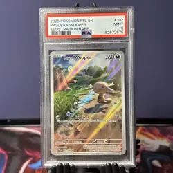 2025 POKEMON PFL EN-PHANTASMAL FLAMES ILLUSTRATION RARE PALDEAN WOOPER PSA 9 - Image 1