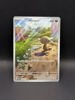 Paldean Wooper 102/094 IR Phantasmal Flames Me02 ILLUSTRATION RARE HOLO Pokemon - Image 1