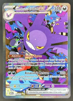 2025 Pokemon Destined Rivals Team Rocket's Crobat ex #234/182 - Image 1