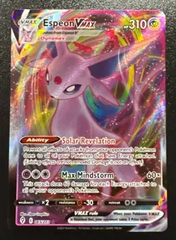 Espeon VMAX SWSH07: Evolving Skies #065/203 Ultra Rare,Holo Pokemon Card - Image 1
