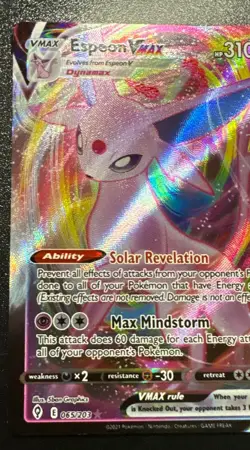 Espeon VMAX SWSH07: Evolving Skies #065/203 Ultra Rare,Holo Pokemon Card - Image 2