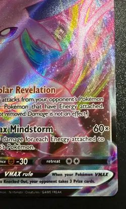 Espeon VMAX SWSH07: Evolving Skies #065/203 Ultra Rare,Holo Pokemon Card - Image 3