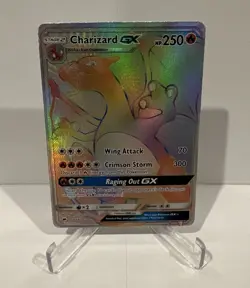 Charizard GX 150/147 Rainbow Rare Secret SM Burning Shadows LP Pokemon card - Image 1