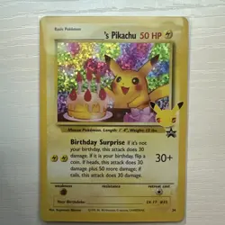Pokemon Promo Birthday Pikachu No. 24 Celebrations Holo Card NM/M - Image 1