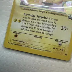 Pokemon Promo Birthday Pikachu No. 24 Celebrations Holo Card NM/M - Image 3