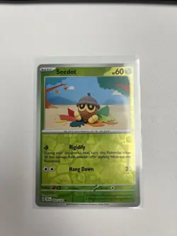 Seedot Reverse Holo - 003/162 - Temporal Forces Pokemon 2024 - Image 1