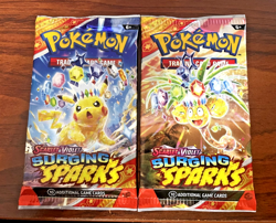 2 SEALED Pokemon Booster Packs- Scarlet & Violet: Surging Sparks 2024 - Image 1