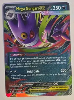 Pokemon TCG Mega Gengar Ex 56/94 Phantasmal Flames Double Rare 2025 NM - Image 2