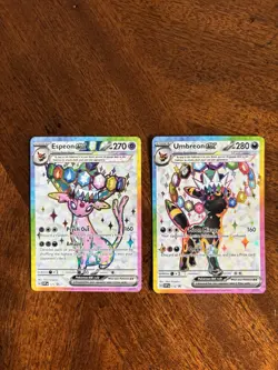 Pokemon TCG Umbreon Ex Espeon Ex Svp 175 176 Promo Pair NM Prismatic Evolution - Image 1