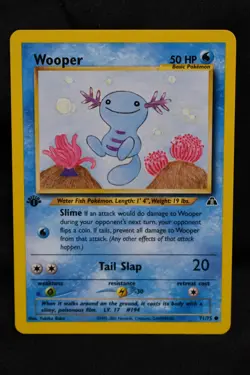 Wooper 1st Edition 71/75 NM Neo Discovery Regular Common Pokemon TCG - Image 1
