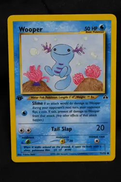 Wooper 1st Edition 71/75 NM Neo Discovery Regular Common Pokemon TCG - Image 2