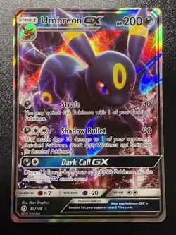 Umbreon GX 80/149 Sun & Moon Base Set Ultra Rare Holo NM Pokemon - Image 1