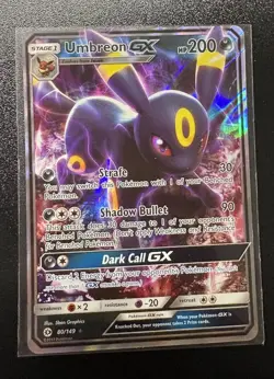 Umbreon GX 80/149 Sun & Moon Base Set Ultra Rare Holo NM Pokemon - Image 4