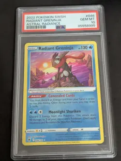2022 POKEMON SWORD & SHIELD ASTRAL RADIANCE #046 RADIANT GRENINJA PSA 10 - Image 1